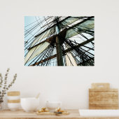Tall Ship Mast & Sails Poster (Keuken)