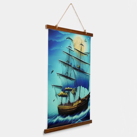 Tall Ship Nautical Hangend Wandkleed (Gebogen)