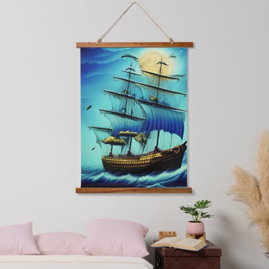 Tall Ship Nautical Hangend Wandkleed (Slaapkamer)