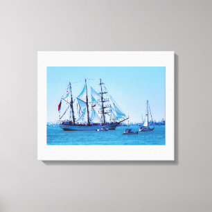 Tall Ship Parade Canvas Afdruk