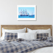Tall Ship Parade Canvas Afdruk (Insitu (Slaapkamer))