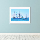 Tall Ship Parade Canvas Afdruk (Insitu (Houten vloer))