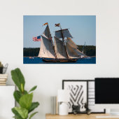 Tall Ship Pride of Baltimore Photo Poster (Thuiskantoor)