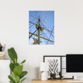 Tall Ship Rigging Poster (Thuiskantoor)