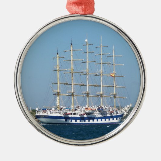 Tall Ship Royal Clipper Metalen Ornament (Voorkant)