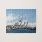 Tall Ship Sailing Out Harbour Legpuzzel (Horizontaal)