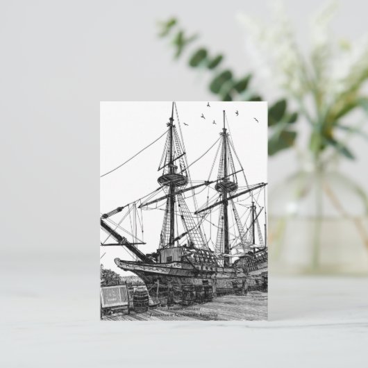 Tall Ship Susan Constant Briefkaart (Staand voorkant)