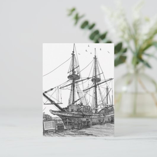 Tall Ship Susan Constant Briefkaart (Staand voorkant)
