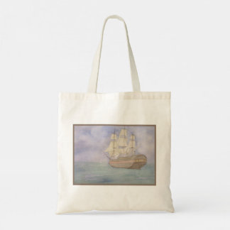 Tall Ship Waterverf Tote Bag