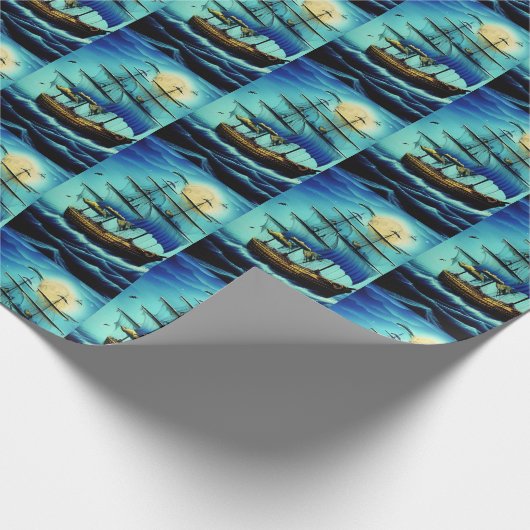 Tall Ships Nautical Cadeaupapier (Hoek)