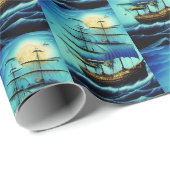 Tall Ships Nautical Cadeaupapier (Rol Hoek)