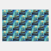 Tall Ships Nautical Inpakpapier Vel (Voorkant 2)