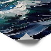 Tall Ships op een razend Zee Poster (Hoek)