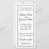 Tall Skinny Calligraphy Wedding Invitation (Voorkant)