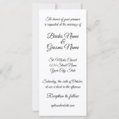 Tall Skinny Calligraphy Wedding Invitation (Voorkant)