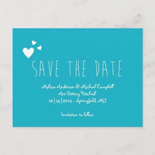 Tall Skinny Save the Date Aankondigingskaart (Voorkant)