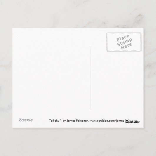 Tall sky 1 briefkaart (Achterkant)