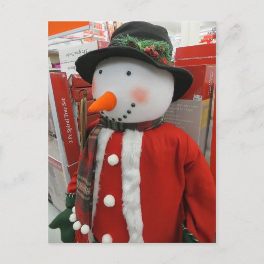Tall Snowman Briefkaart (Voorkant)