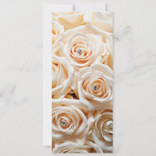 Tall soft iory roos nodigen kaart (Achterkant)