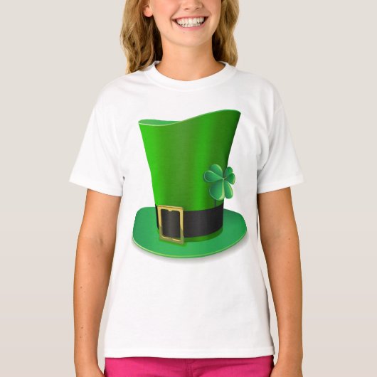 Tall St Patricks Day Pet Meisjes T-shirt (Voorkant)