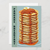 Tall Stack of Pancakes met Calico Trim Breakfast Kaart (Voorkant / Achterkant)