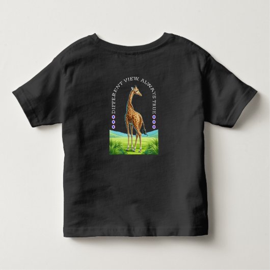 tall standing giraffe kinder shirts (Achterkant)