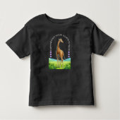 tall standing giraffe kinder shirts (Voorkant)