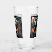 Tall TikiMeet.com Glas met Eilandmeisje (Rechts)