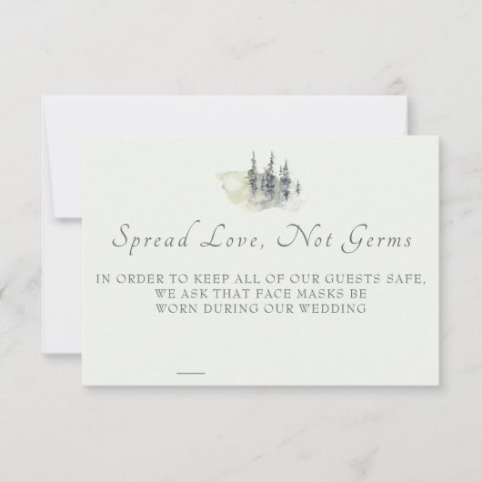 Tall Timber Waterverf Evergreen Safety Kaart (Voorkant)