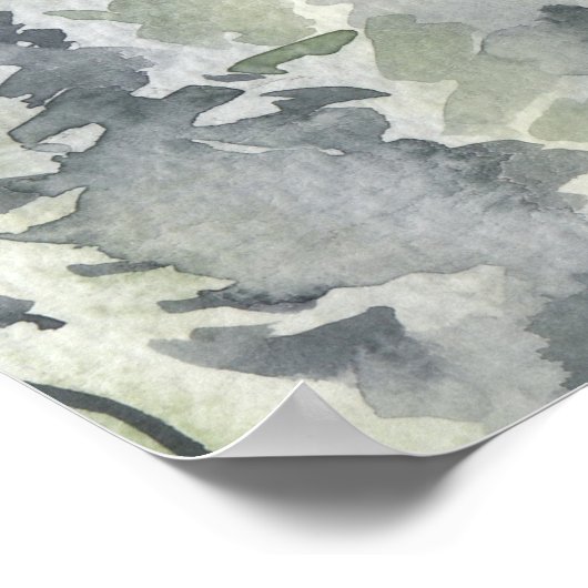 Tall Timber Waterverf Evergreen Trees Wedding Poster (Hoek)