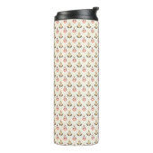 Tall travel mug with a black lid thermosbeker (Gedraaid links)