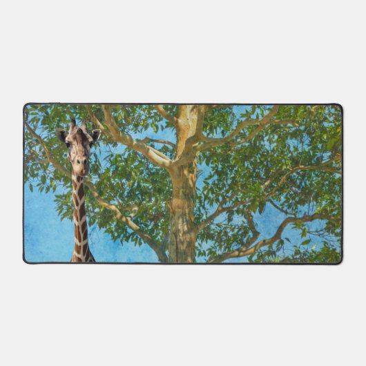 Tall Tree en Giraffe Natuur Desk Mat Pad (Voorkant)