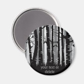 Tall Trees forest - grijs - in het donker Magneet (Voorkant / Achterkant)