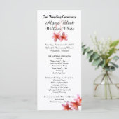 Tall Tropical Plumeria Wedding Programs Programmakaart (Staand voorkant)