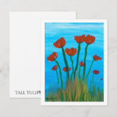 "Tall Tulips"-kaart Feestdagenkaart (Voorkant / Achterkant)