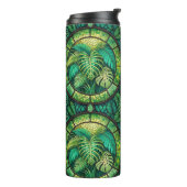 Tall tumbler with lush green tropical leaves  thermosbeker (Gedraaid links)