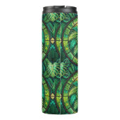 Tall tumbler with lush green tropical leaves  thermosbeker (Achterkant)