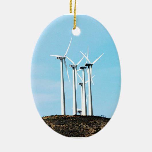 Tall Turbines Keramisch Ornament (Achterkant)