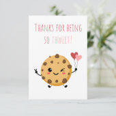 Tall Vertical Smiling Cookie Teacher Dank je wel C Bedankkaart (Staand voorkant)