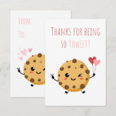 Tall Vertical Smiling Cookie Teacher Dank je wel C Bedankkaart (Voorkant / Achterkant)