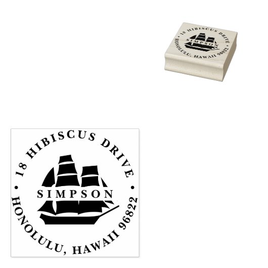 Tall-verzendadres Rubberstempel (Gestempeld)