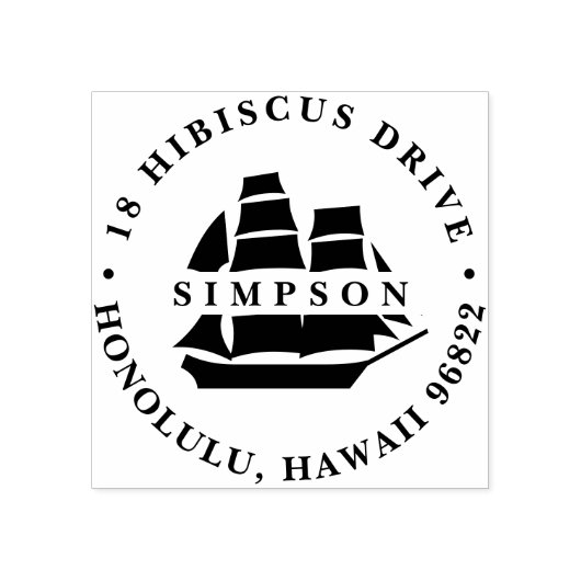 Tall-verzendadres Rubberstempel (Afrduk)