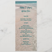Tall Wedding Menu Tropical Beach Scene Sjabloon (Voorkant)