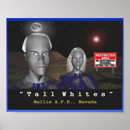Tall white aliens poster (Voorkant)