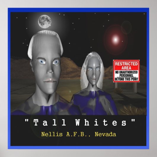 Tall white aliens poster (Voorkant)