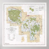 Talladega National Forest Map (1994) Poster (Voorkant)