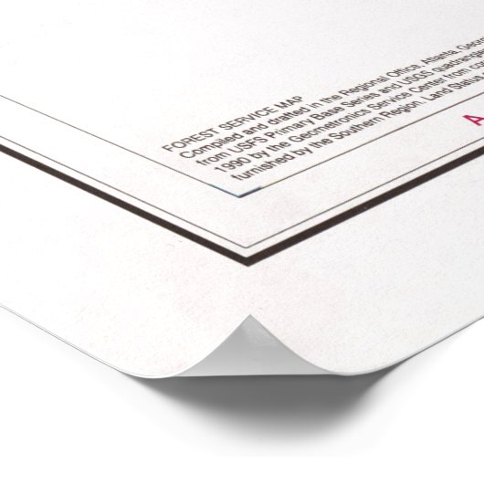 Talladega National Forest Map (1994) Poster (Hoek)