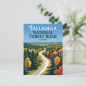 Talladega National Forest Road Alabama Briefkaart (Staand voorkant)