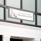 Talladega Racing Banner- Eerste Verjaardag Spandoek (Buitenkant Gebouw)