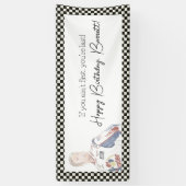 Talladega Racing Banner- Eerste Verjaardag Spandoek (Verticaal)
